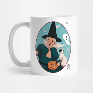 Witch with her cat Mug